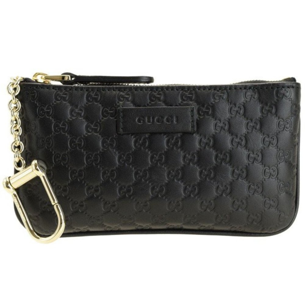 Gucci Microguccissima Key Chain Coin Pouch Black NEW IN BOX - Picture 3 of 15